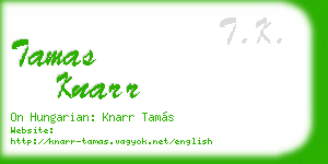 tamas knarr business card